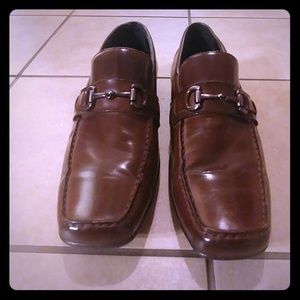Brown Horse Bit Loafers